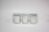 Wholesale 3-piece glass candle set&Christmas candle holder