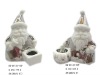 Wholesale Electroplating santa porcelain candle holder
