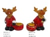 Wholesale Ceramic deer christmas candle holder