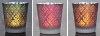 Wholesale machine made christmas glass tea light candlestick glass candle holder