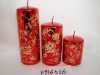 Wholesale christmas metallic shining candle