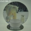 Wholesale frosted glass christmas candle holder