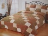 Wholesale peach skin quilted patchwork bedspread