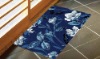 Wholesale Dark Blue Floral Polyester Mat