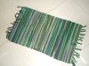 Wholesale color strip cotton woven rug