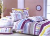 Wholesale Fancy stripe 100%cotton pigment printing 4pcs bedding set/pillow case/bed sheet/flat sheet/quilt cover(XYSH)