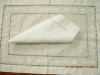 linen napkin handkerchief with hand embroidery