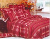 Wholesale 4 pcs printed bed cover - Red plaid