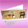 Wholesale 2011 new delicate Metallic golden paper handmade Christmas card