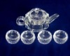 Wholesale Crystal tea set,glass tea set,tableware