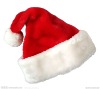 plush Christmas santa hat of red and white color
