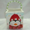 Wholesale ceramic christmas decorative basket