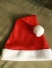 Wholesale plush Christmas santa hat of red and white color