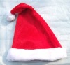 Wholesale fleece Christmas santa hat of red and white color