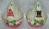 Wholesale ceramic christmas decorative basket