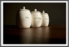 Wholesale White ceramic canisters for food storage-hotselling!