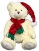 Wholesale Plush Christmas bear with Santa hat and scarf toys