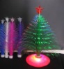 Christmas gifts 12 inch artificial fiber optic christmas tree with coloful lights