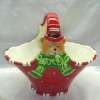 Wholesale ceramic christmas decorative basket