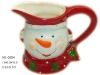 Wholesale Ceramic christmas snowman milk pitcher
