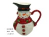 Wholesale Ceramic christmas snowman milk creamer