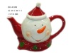Christmas ceramic teapot snowman teapot