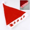 Wholesale fleece Christmas santa hat of red and white color