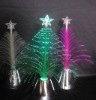 Wholesale Christmas gifts 12 inch artificial fiber optic christmas tree with silver plated base
