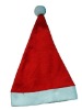 fleece hot stamp Christmas santa hat of red and white color