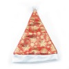 fleece hot stamp Christmas santa hat of red and white color