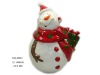Wholesale Ceramic cookie pot snowman cookie pot