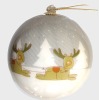 Wholesale styrofoam christmas paper ball/handmade printed christmas foam ball ornament/LED christmas ball ornament