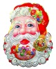 Wholesale 3D paper christmas santa claus decoration sticker