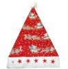 Wholesale Cotton Santa Claus hat, dancing Christmas hats, printed fabric hat, flash Christmas hat, new Christmas hat