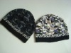 Wholesale Jacquard Knitted Beanie Hat with Printing