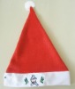 Wholesale red christmas Santa Claus hat, embroider Christmas Hat, baby new Christmas hat, flash Children Christmas hat, Kids' xmas toy hat