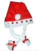 Wholesale girl Christmas Hats with two braids, Santa Claus hat braids,fashion xmas ornament hat, decorative Xmas hat, art craft gifts hat