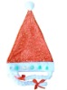 Wholesale girl Christmas Hats with two braids, Santa Claus hat braids,fashion xmas ornament hat, decorative Xmas hat, art craft gifts hat