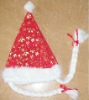 Wholesale girl Christmas Hats with two braids, Santa Claus hat braids,fashion xmas ornament hat, decorative Xmas hat, art craft gifts hat
