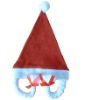 Wholesale girl Christmas Hats with two braids, Santa Claus hat braids,fashion xmas ornament hat, decorative Xmas hat, art craft gifts hat