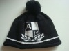 Wholesale Knitted Beanie Hat with pom-pom promotional pattern
