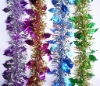 Wholesale craft gifts item plastic Christmas pvc tree leaf tinsels, Christmas tinsel decorations