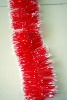 Red christmas tinsel garland
