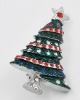 Wholesale Silver Tone / Green Epoxy / Red Rhinestones / Lead Compliant / Christmas Tree Brooch