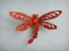 Wholesale red christmas tree glitter dragonfly clips