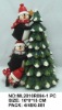 Wholesale pengiun with christmas tree in polyresin for xmas ornament