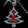 Wholesale HSYN1869 New Design Sparkling Crystal Christmas Tree Necklace