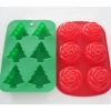 Wholesale silicone christmas tree cake mould