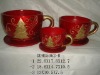 Wholesale Chrismas flower pot with saucer