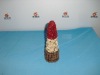 LXS0222-1 8*8*22cm tree w/cone piece/moss/wood pieces,nat/red